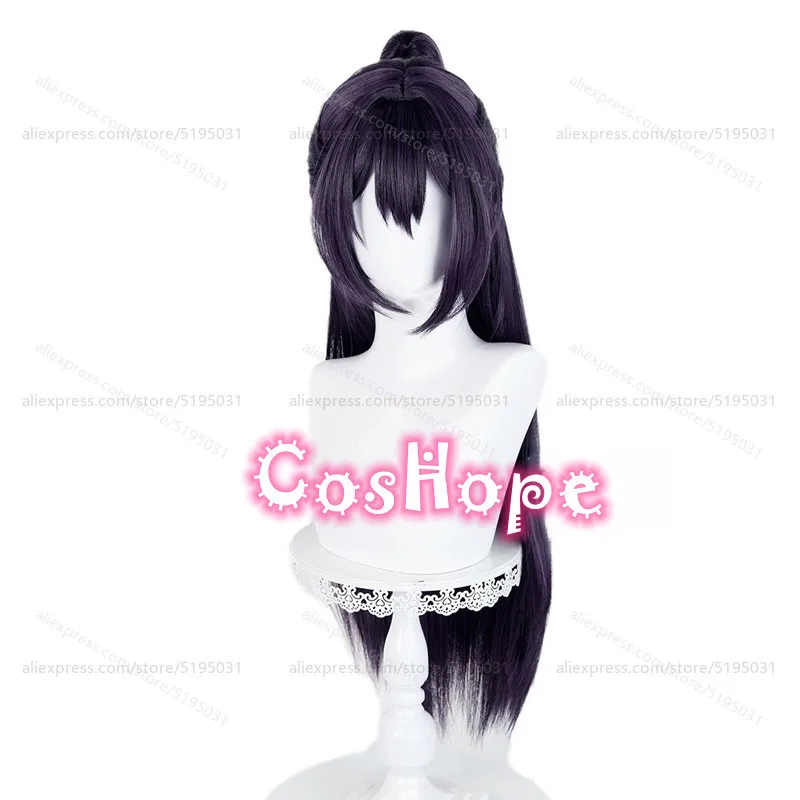 Hong Lu Cosplay Wig with Ponytail Purple Grey Mixed Wig Anime Heat Resistant Synthetic Wig for Halloween Carnival Party Costume - Image 3