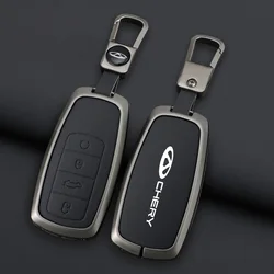 Zinc Alloy Leather Car Key Case Cover Shell Fob For Chery Tiggo 8 Pro Tiggo 8plus New 5 plus 7pro Tiggo 7 Pro Max C5 Accessories