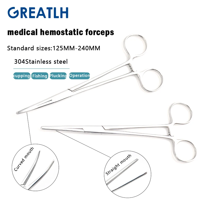 Stainless Steel Hemostatic Clamp Forceps Veterinary Surgical Forceps Medical Surgery Instruments