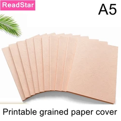 10PCS/LOT ReadStar A4 A5 Pink Color 2-36mm Printable 230g Grained Paper Thermal Binding Cover Book Face Include Glue Sheets