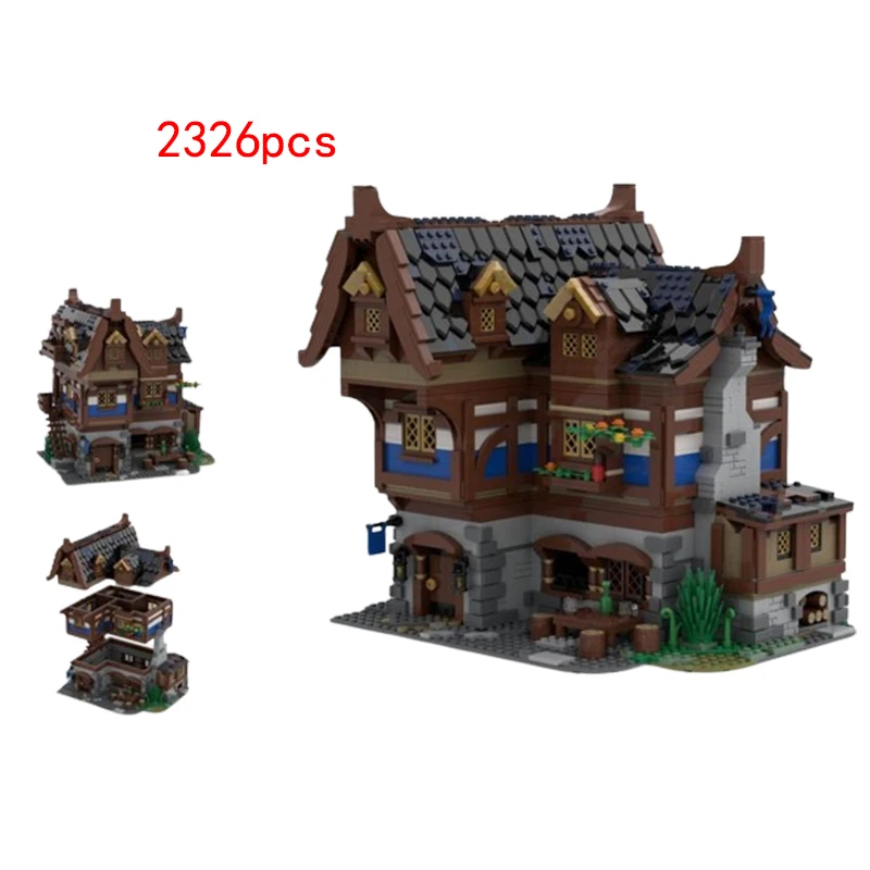 Spot MOC-70187 kleine Partikel Montage Bausteine Haus Street View Montage Puzzle Kinderspiel zeug DIY Modell Ornament