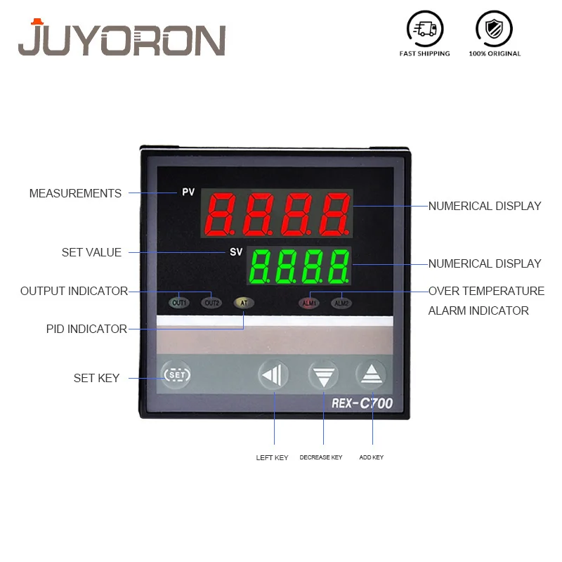 PID Digital Temperature Controller REX-C100 C400 C700 C900 Thermostat SSR Relay Output