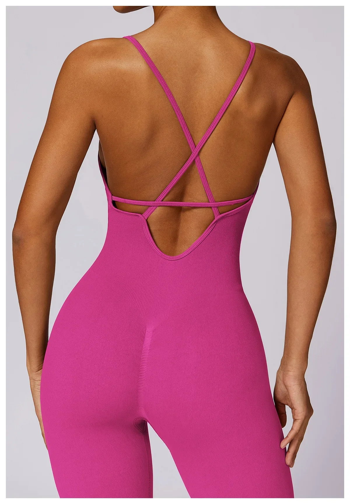 Mulheres sem costas bodysuit sem costura scrunch macacão ginásio de fitness yoga esporte salto terno feminino treino runing bodysuit activewear