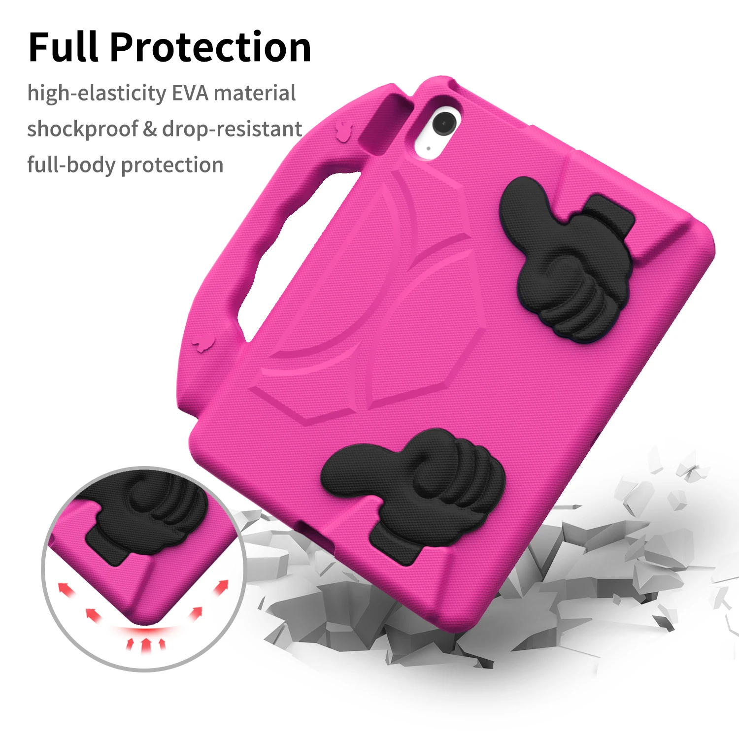 EVA Kids Safe Case For  iPad 12 12th Gen A18 11 11th A16 10 10th 2022 iPad Air 6 7 8 / Air 4 5 Shockproof Stand Tablet Cover