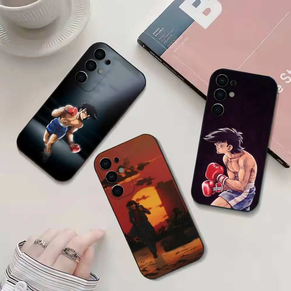 Anime A-Ashitas No J-Joe Phone Case For Samsung S26,25,24,23,22,21,20,30,Ultra,Plus,Fe,Lite Black Shell