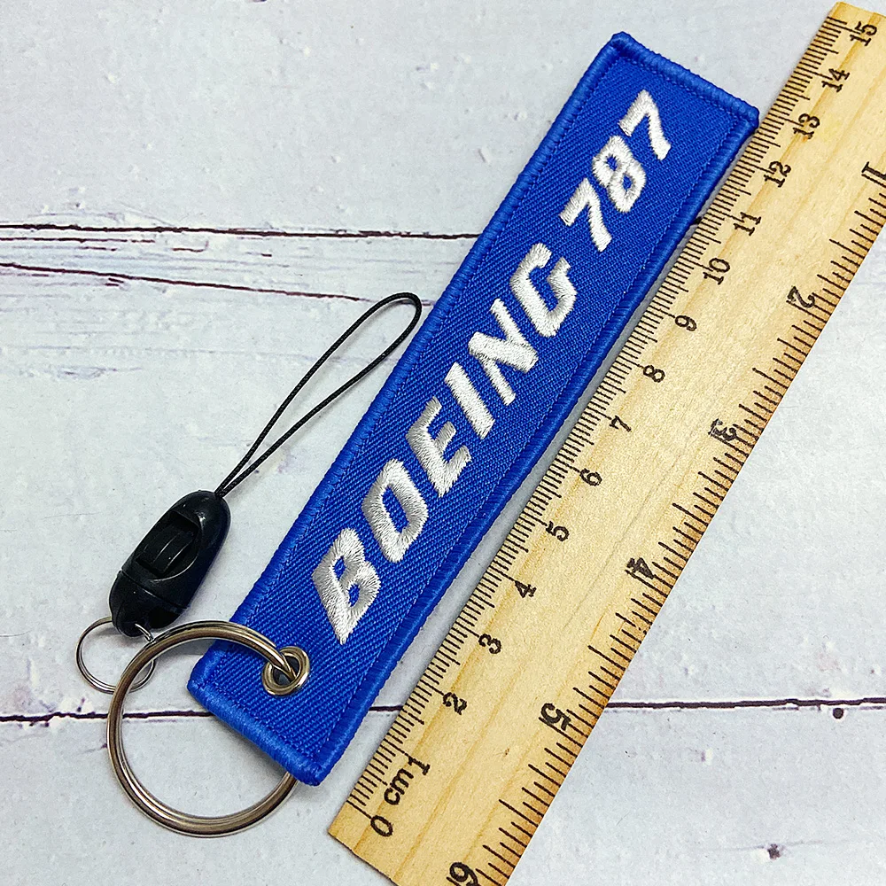 التطريز بوينغ 787 حزام الهاتف ل آيفون المعصم حزام ل ID بطاقة الصالة الرياضية قضية الهاتف الأشرطة شارة كاميرا GoPro سلسلة ل الطيار