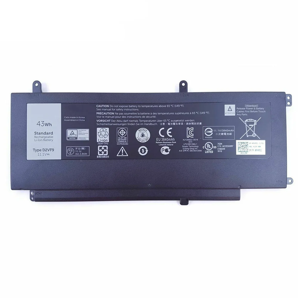 Imagem -03 - Original Genuíno D2vf9 11.1v 43wh Bateria do Portátil para Dell Inspiron 15 7547 7548 Vostro 5459 0pxr51 0ygr2v 4p8ph Novo