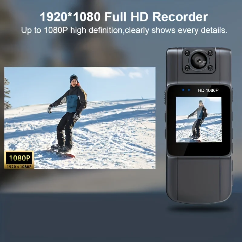 Telecamera completa del corpo della polizia 1080P con clip, batteria integrata da 1000MAH Body Cam, registrazione di 4-5 ore, forze dell\'ordine per