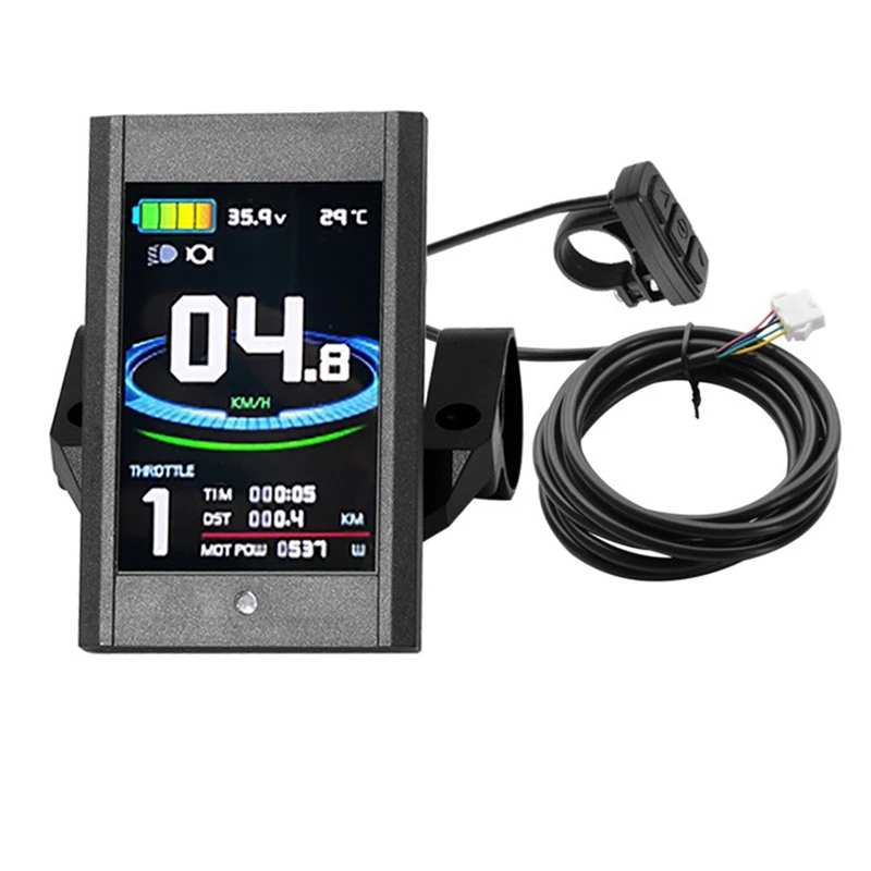 

Ebike Display KT-LCD12 LCD Display LCD12 Display 24V 36V 48V SM Connection Plug For KT Controllers