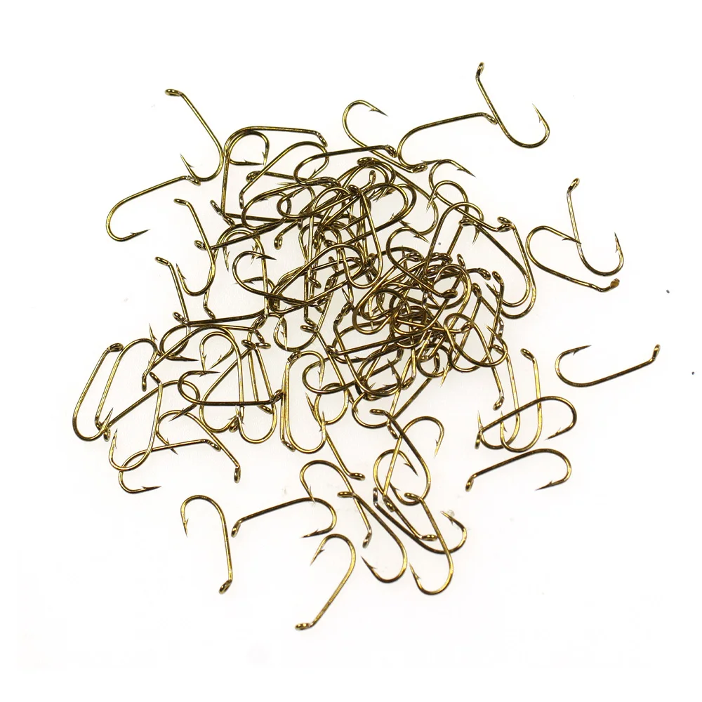 50 Stück # 8 - # 20 2X lange Angelhaken aus Kohlenstoffstahl mit Widerhaken für Trockenfliegen, Nassfliegen, Nymphen, Scuds, Caddis, Streamer – Fliegenbindehaken – Detail 6