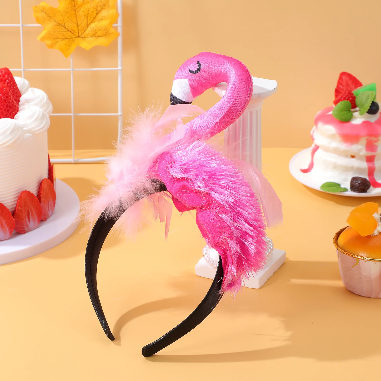 3 Pcs Flamingo Headbands Tropical Party Hair Accessories for Women PRETYZOOM Hawaii Flamingo Headband for Carnival Parties  main image 3