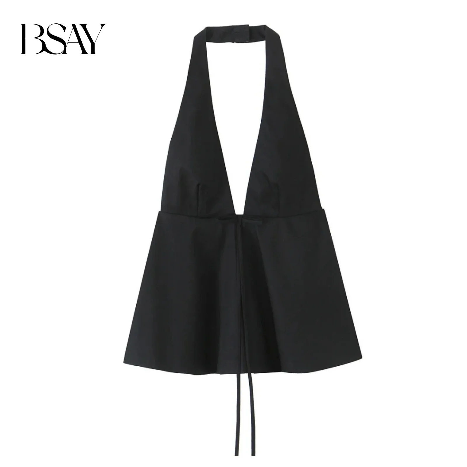 بلوزة BSAY للنساء موضة الصيف المشارب القوس الرسن أكمام عارية الذراعين بروتيل تانك شيك أنثى مثير ملابس الشارع الشهير سترة Mujer #4