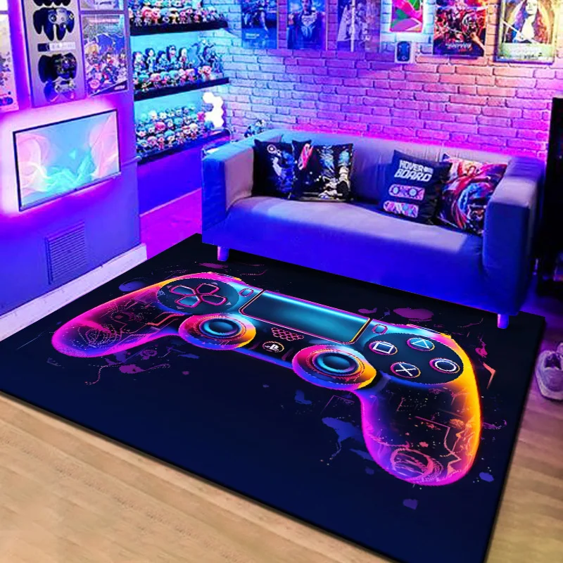 VKAMA-Gamepad de dibujos animados de pila de cristal, decoración del hogar, alfombra de secado rápido, dormitorio, alfombra completa, Internet, cafetería, sala de juegos