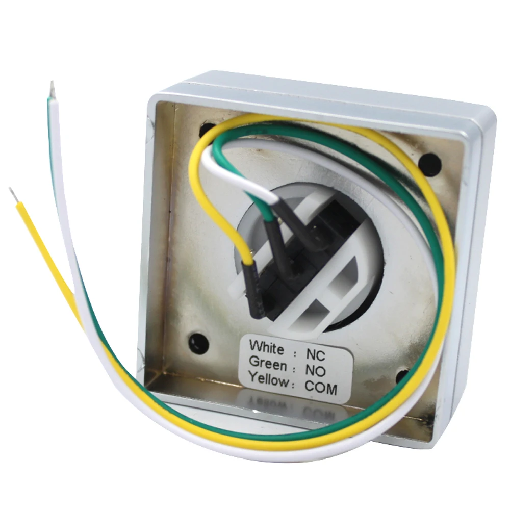 Zinc Alloy Door Exit Button Exit Switch NO/NC/COM Door Access Control System Push Button Exit Door Release Electric Lock opener