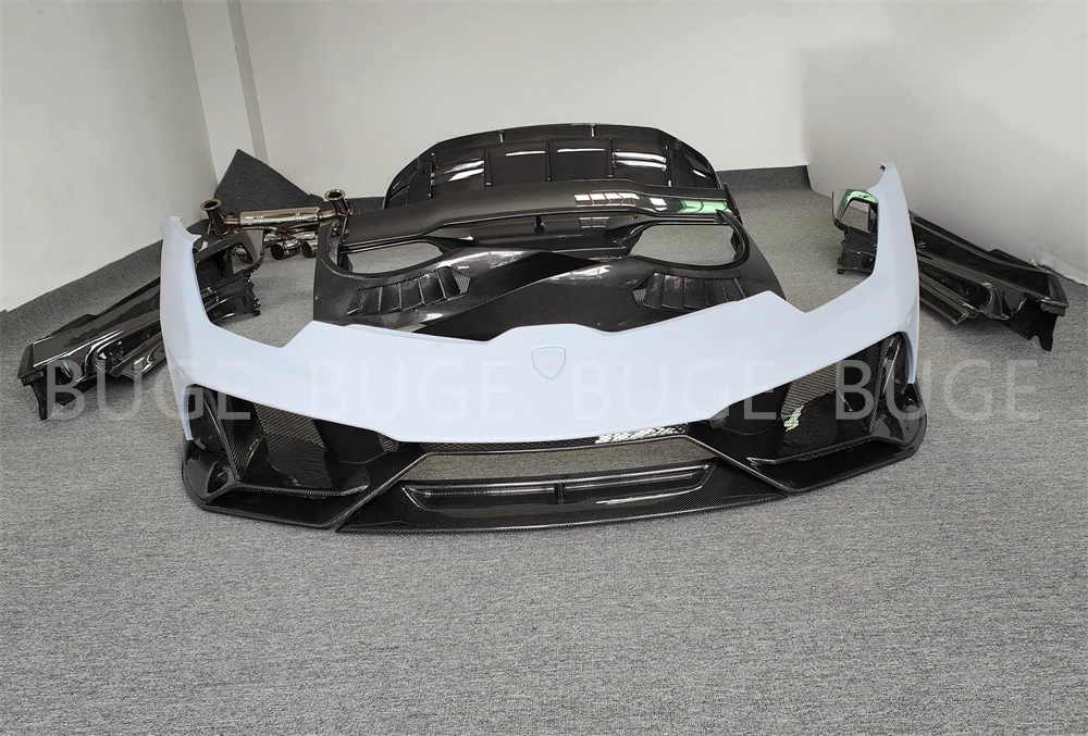 Used for Lamborghini Huracan LP610 LP580 Body Kit All Carbon Fiber EVO Style Front and Rear Bumpers Side Skirts Rear Spoilers