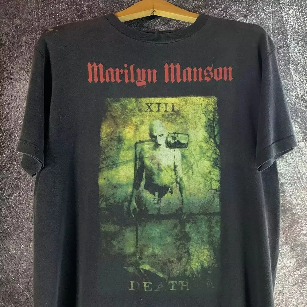 Marilyn Manson Death Tarot T-shirt Classic Style Unisex Men Women Reprint