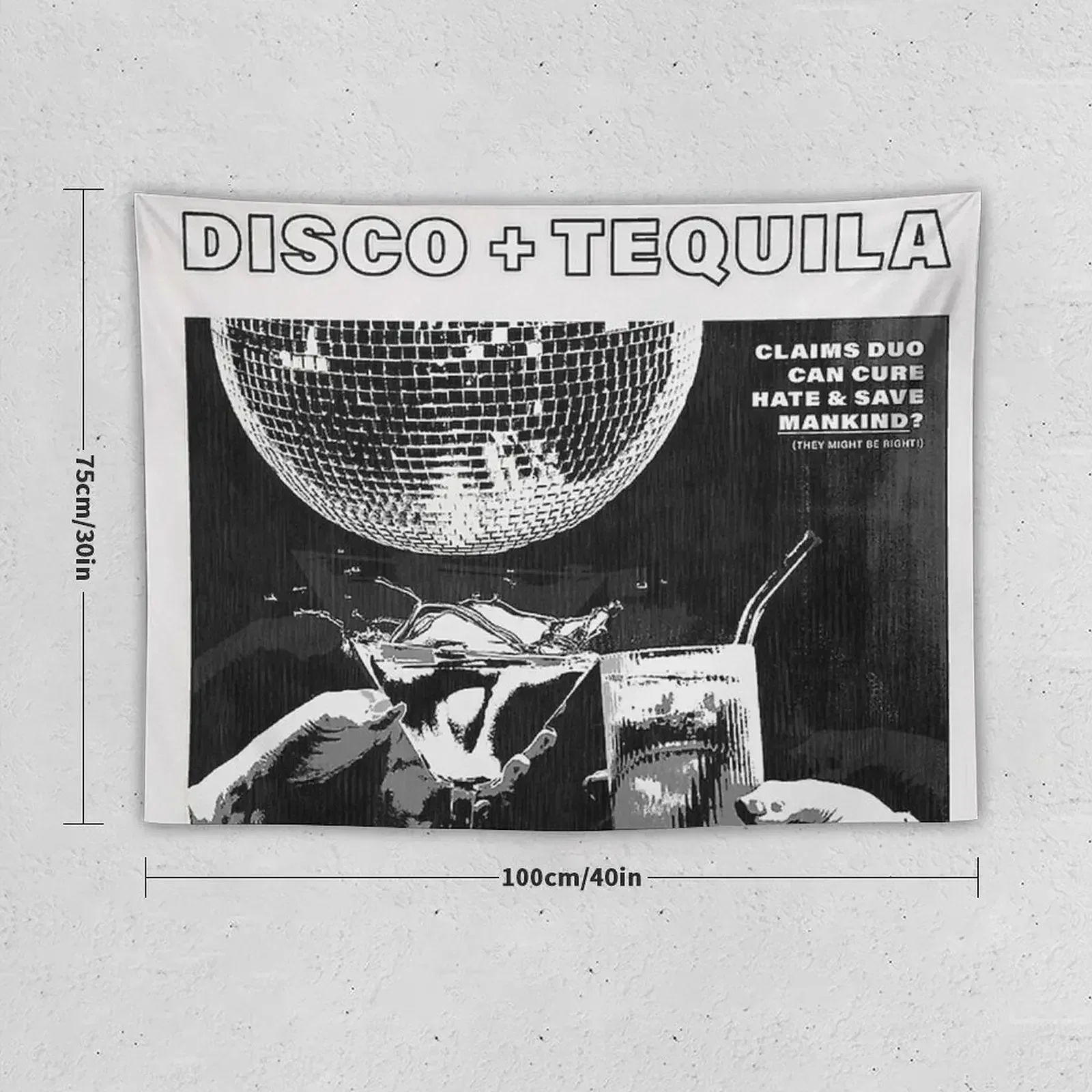 Disco + Tequila Headline Tapestry Decoration For Bedroom Nordic Home Decor Wallpaper Tapestry