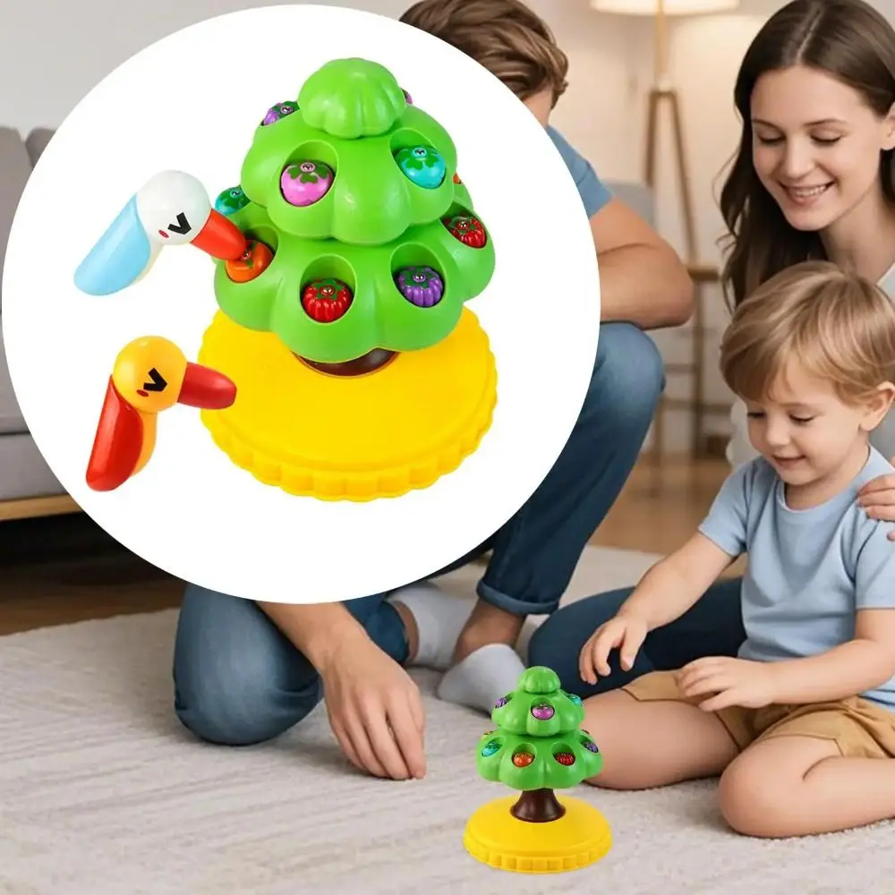 Magnetic Woodpeckers Pick Fruit Trees Fishing Dish Early Educational Rotating-Woodpecker Picking Fruit Trees Colorful Funny
