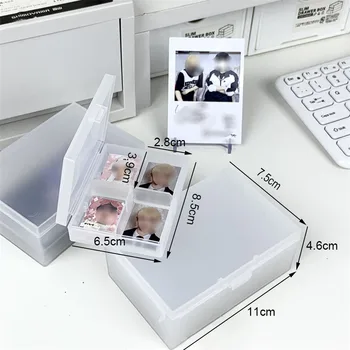 SKYSONIC S/L Adjustable Board Organizer Frosting Dustproof Storage Box Photocards, Sleeves,Small Card Film Sorting Flip Box