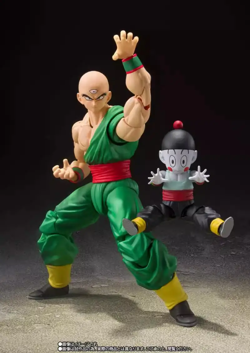 Bandai-figuras de acción Shf Sh Figuarts, 100% originales, Dragon Ball, Tenshinhan, Chaoz, regalo de Pvc en Stock