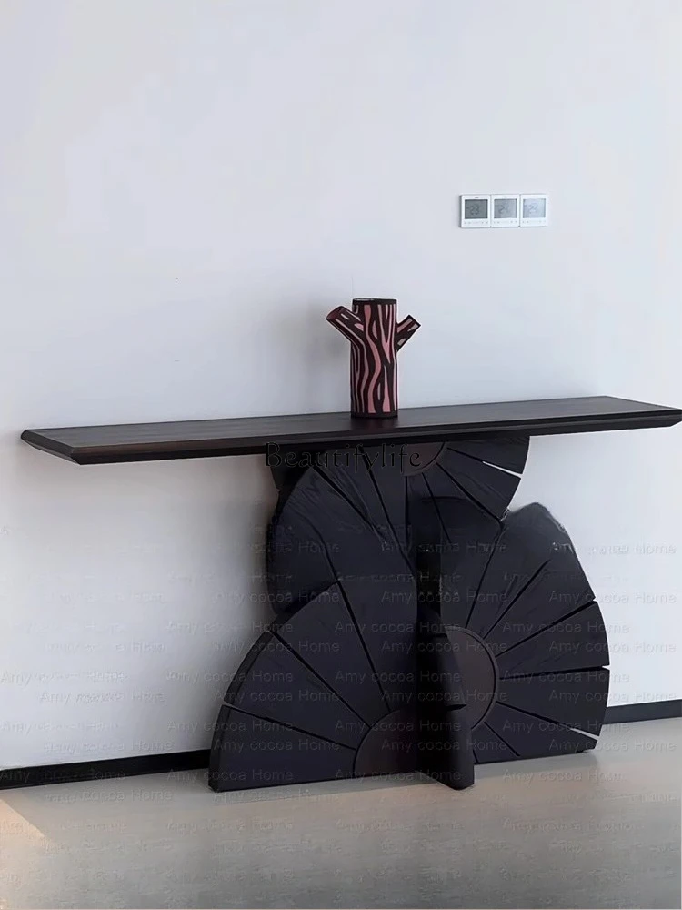 

Medieval style solid wood entrance table villa household Italian minimalist corridor aisle case several entrance table
