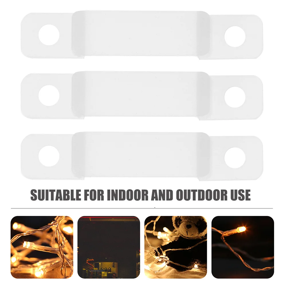 

100Pcs LED Light Strip Clips Silicone Fixing Mounts for Indoor Outdoor Use Easy Install Holders Fasteners Lighting Accessories