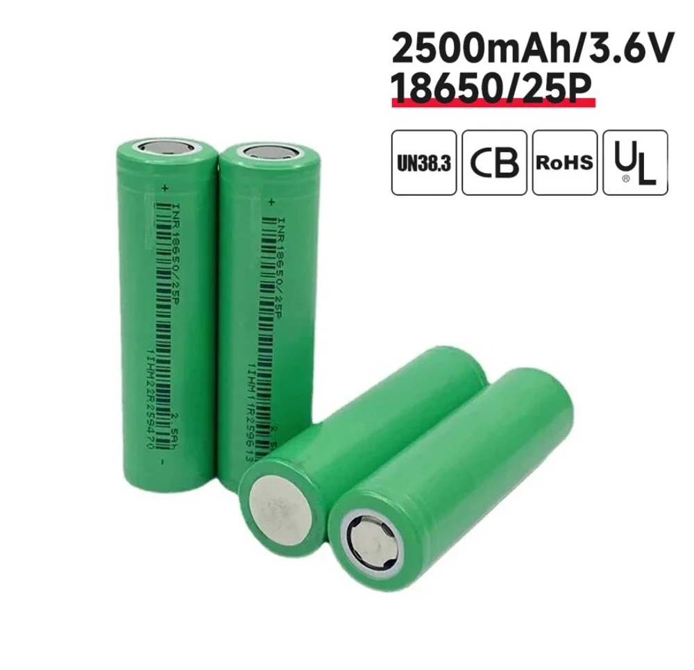 Hurtownia wysokiej jakości oryginalna bateria 18650 25P 2500mah 3.6V akumulatory litowe 18650-25P ogniwo litowo-jonowe