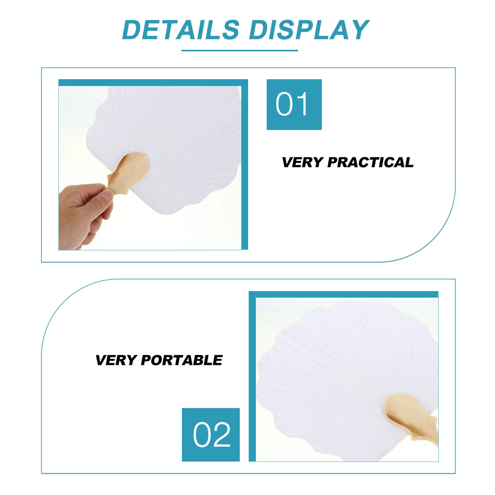 

8Pcs Petal Hand Fans Blank Painting Fan DIY Paper Fan Kids Creative Drawing Educational Kids Graffiti Toy Paper Fans