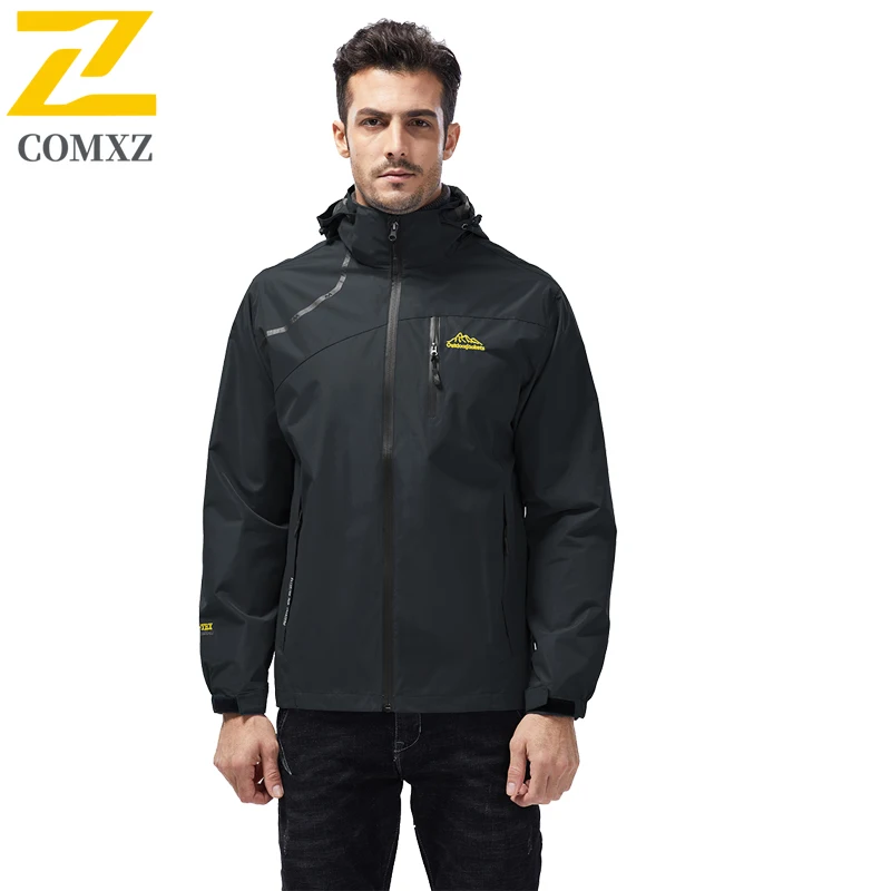 

Men Casual Jacket Windproof Waterproof Loose Breathable Camping Hooded Jacket Outdoor Mountaineering Travel Stormtrooper Jacket