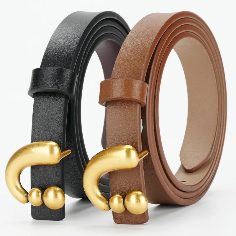 

Belt Women's Versatile Dress Decorative Women's Thin Belt Fashion New Skirt Smooth Buckle Women's Belt Belts for Women