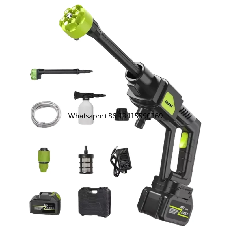 

Cordless 24V 48V 96VLithium Battery Wireless High Pressure Washer Spray Water GAN Generator Car Washing Machine For Home