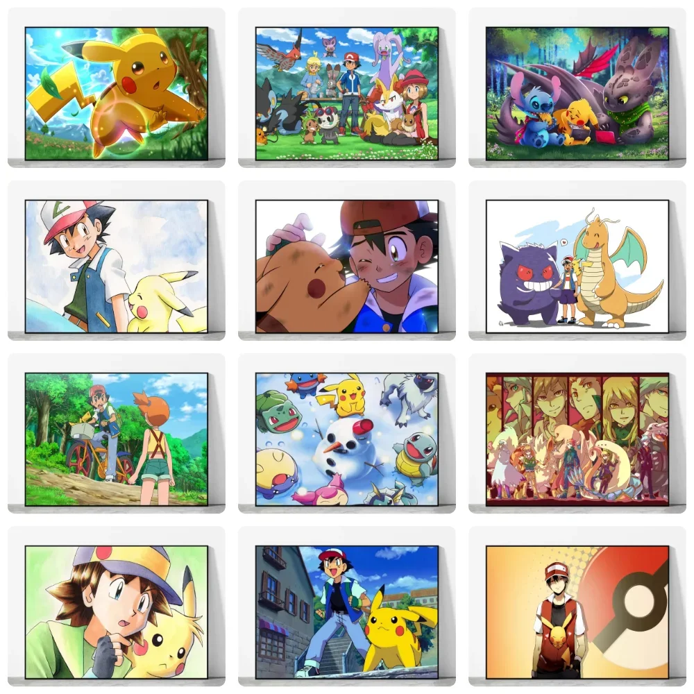 Diamond Painting Pokemon Pikachu Cartoon Character Mosaic Handmade Artwork Round/Square Diamonds Exquisite Gift Home Decor