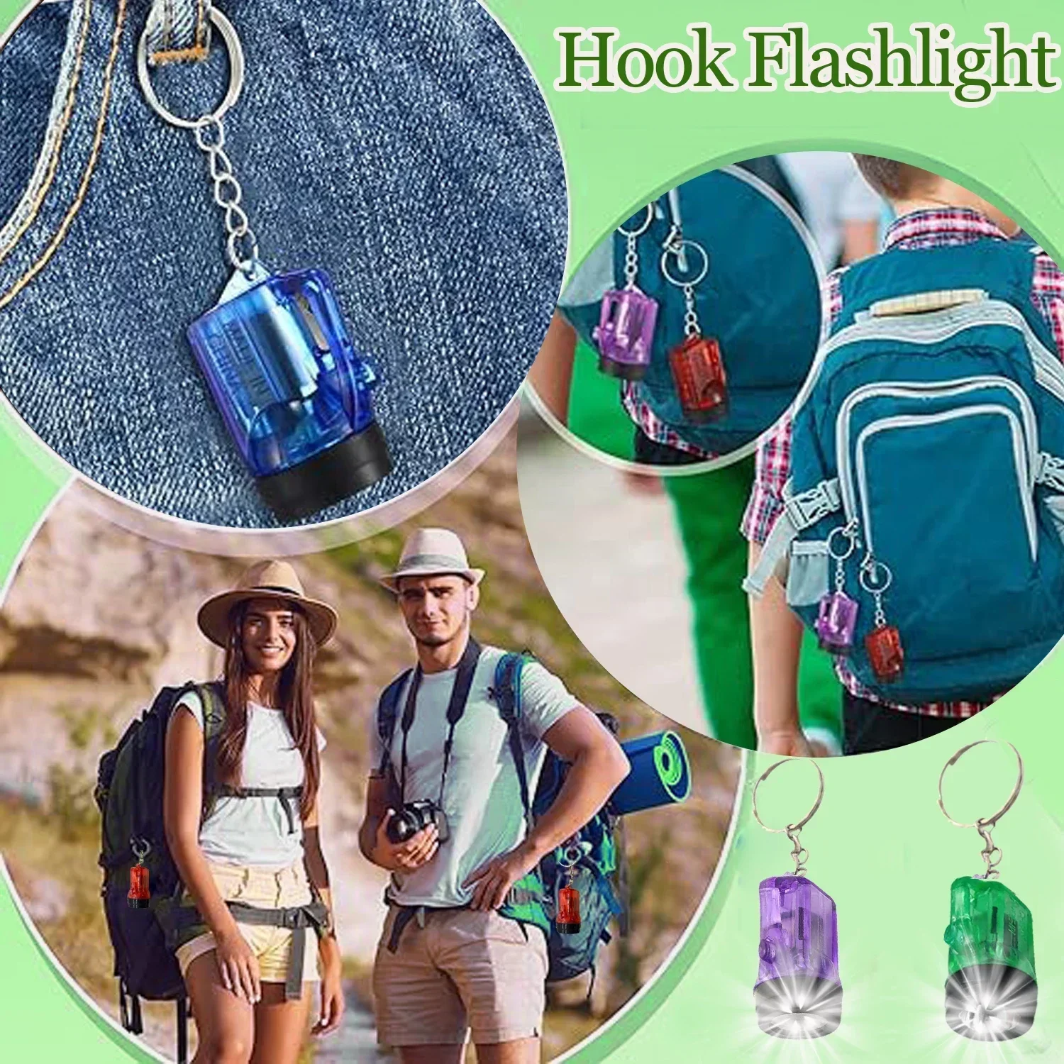 1-6 PCS Mini LED Keychain Light Pocket-sized Mini Flashlight Small Torch Portable Keychain Flashlight Pendant