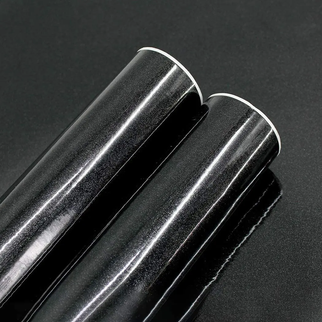 

Glossy Black Wallpaper Vinyl Self Adhesive Waterproof Oil Proof Sticker DIY Kitchen Counter Panels Furniture Renovation Stickers