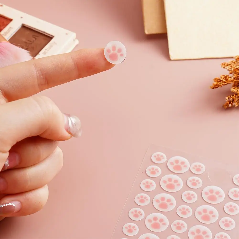 Hydrocolloid Acne Pimple Patch 36/180 Counts Cute Cat Paws Shaped Acne Absorbing Cover Patch, Invisible For Acne Dots