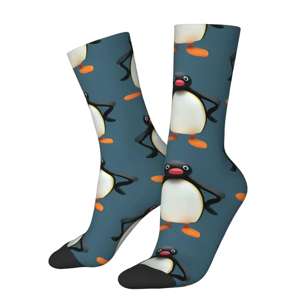 

Retro Angry Pingu New Official Merch Men's Socks Penguin Animal Unisex Harajuku Pattern Printed Crazy Crew Sock Gift