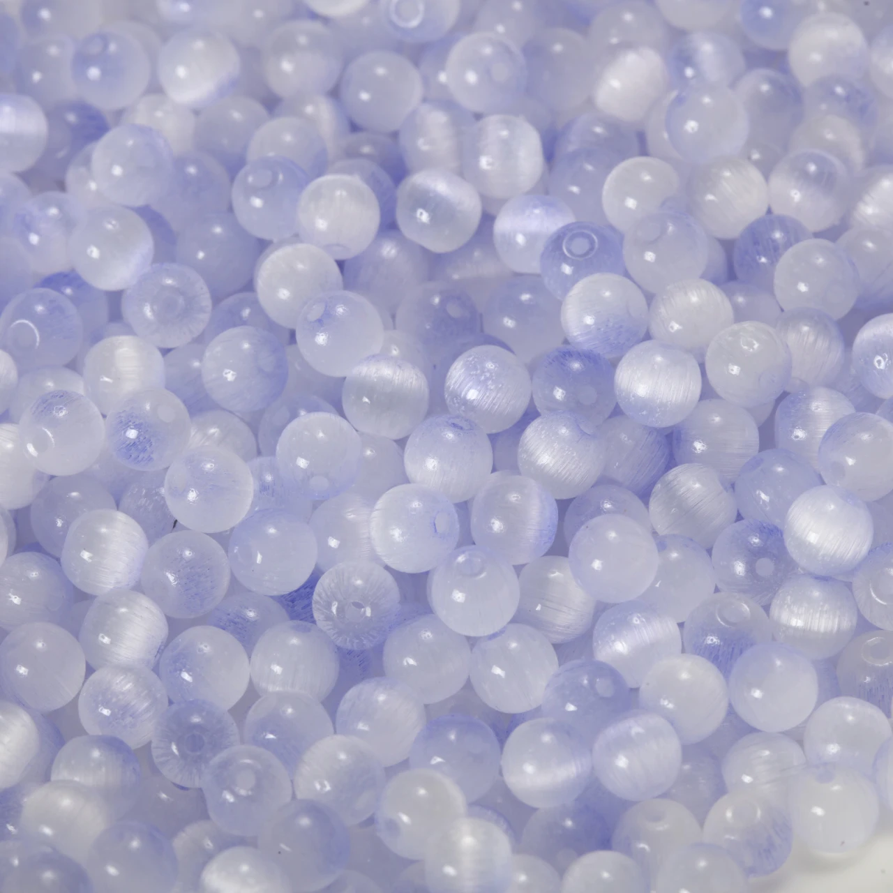 4 6mm Brushed Cat Eye Glass Czech Beads Translucent Small Craft Beads for Jewelry Making DIY Bracelet Necklace