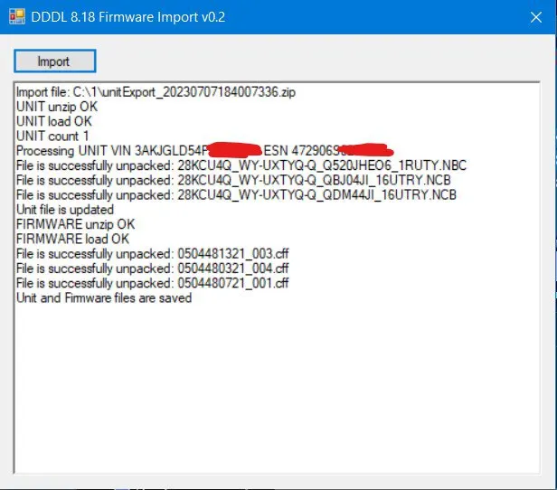 Detroit Diesel DDDL Dataset Firmware Export&Import Tool