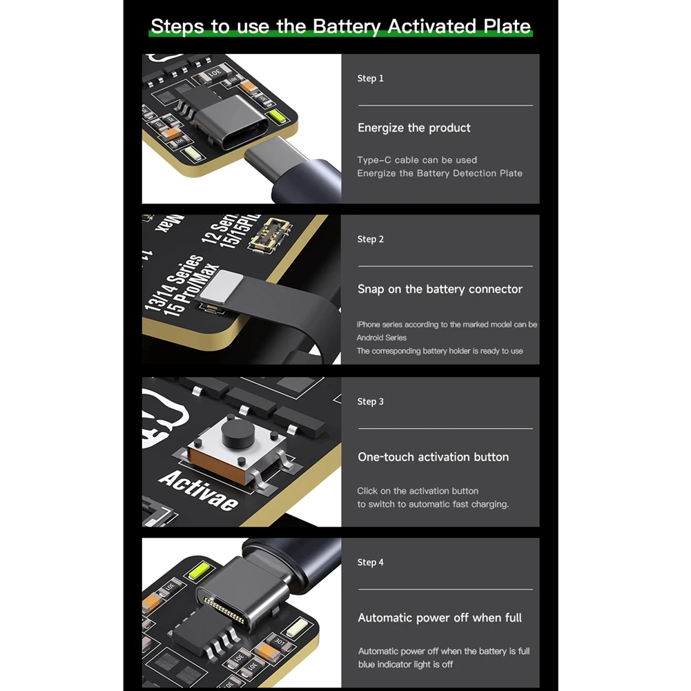 24-Hour Delivery MECHANIC F018 Battery Active Panel Fast Charge Detection Board For Android Phone Battery Activation