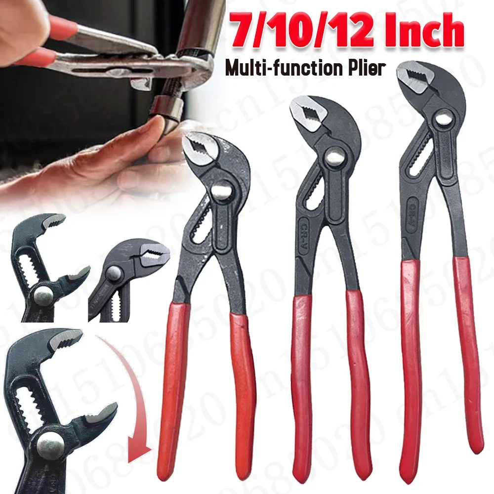 كماشة مضخة مياه بمقبض ناعم ، 7 بوصة ، 10 بوصة ، 12 بوصة ، صلابة عالية ، كماشة عالمية ، كماشة أخدود منزلقة متعددة الوظائف ، أدوات يدوية