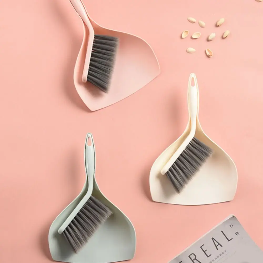 Small Cleaning Broom Dustpan Set Mini Brush Small Broom Dustpan Kit Desktop Garbage Sweeper Household Cleaning Tools