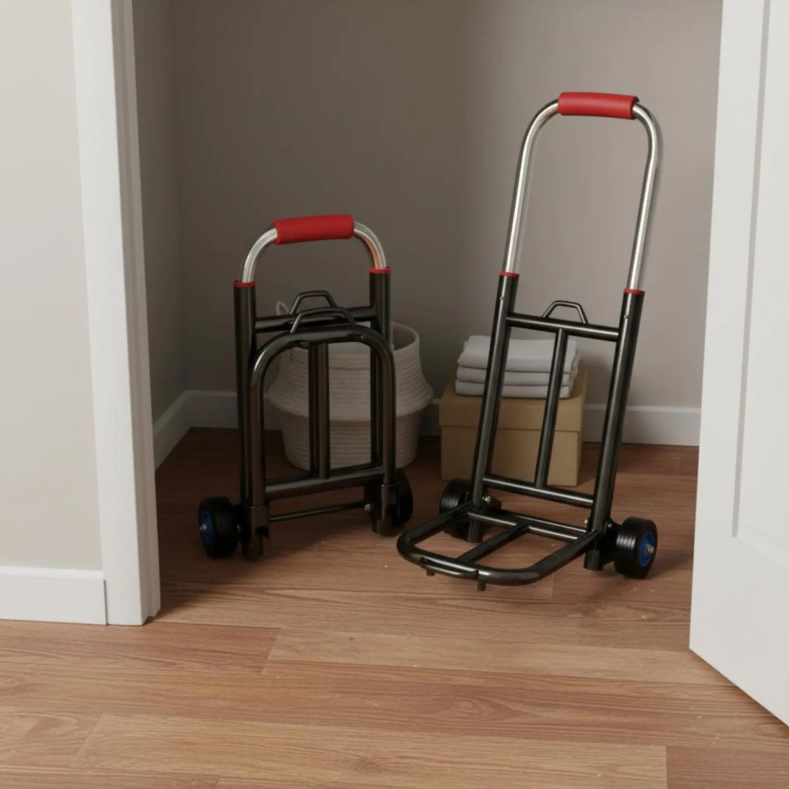 

Portable Luggage Hand Hand Trolley Labor-Saving Foldable Utility Cart Telescoping Handle Trolley No Assembly Required