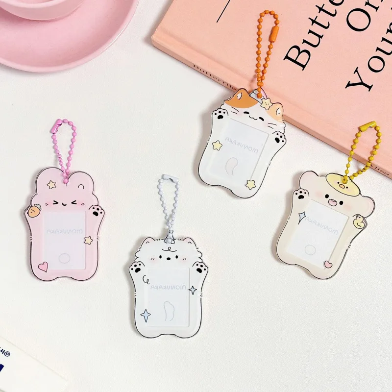 INS Cute Cartoon Animal 1-Inch Small ID Photo Acrylic Hard Storage Card Cover