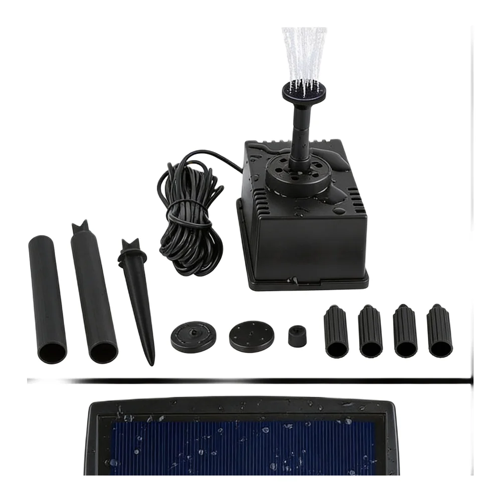 Black Submersible Fountain Pump Submersible Outdoor Fountain Pump 100cm Maximum Head Easy Installation Environmentally Friendly