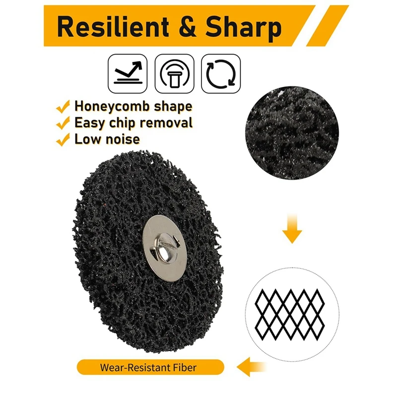 DIDI Paint Stripper Wood، 5 قطع مزيل طلاء فعال للمعادن، 4 في آكل طلاء سريع التغيير كقرص دوار أو كفرشاة