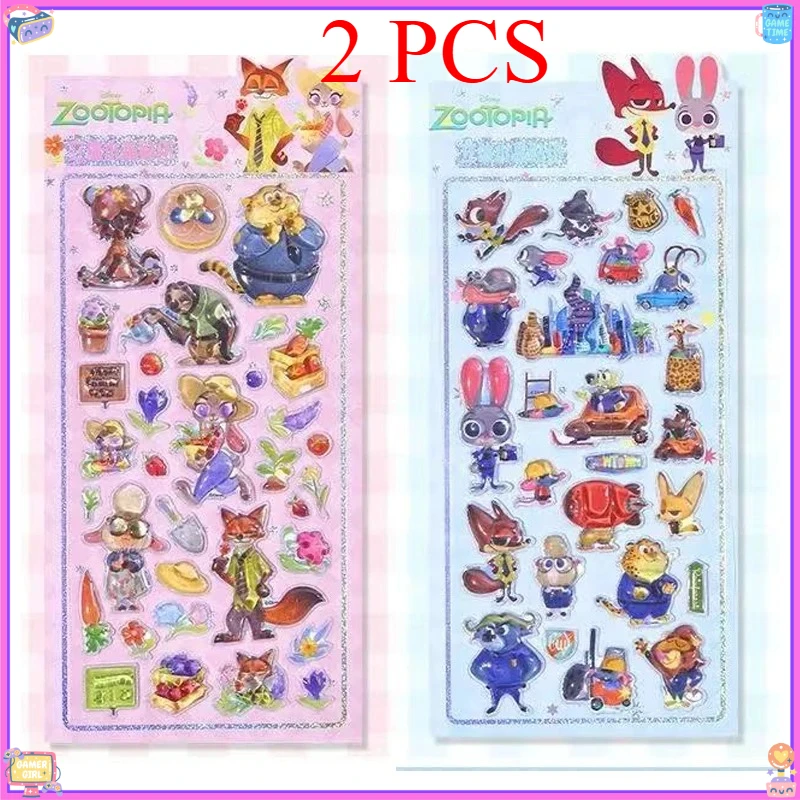 1/2 個かわいい 3D クリスタルステッカークリエイティブ周辺機器ズートピア 2 学生報酬ダイヤモンドステッカー電話ケース装飾ステッカー