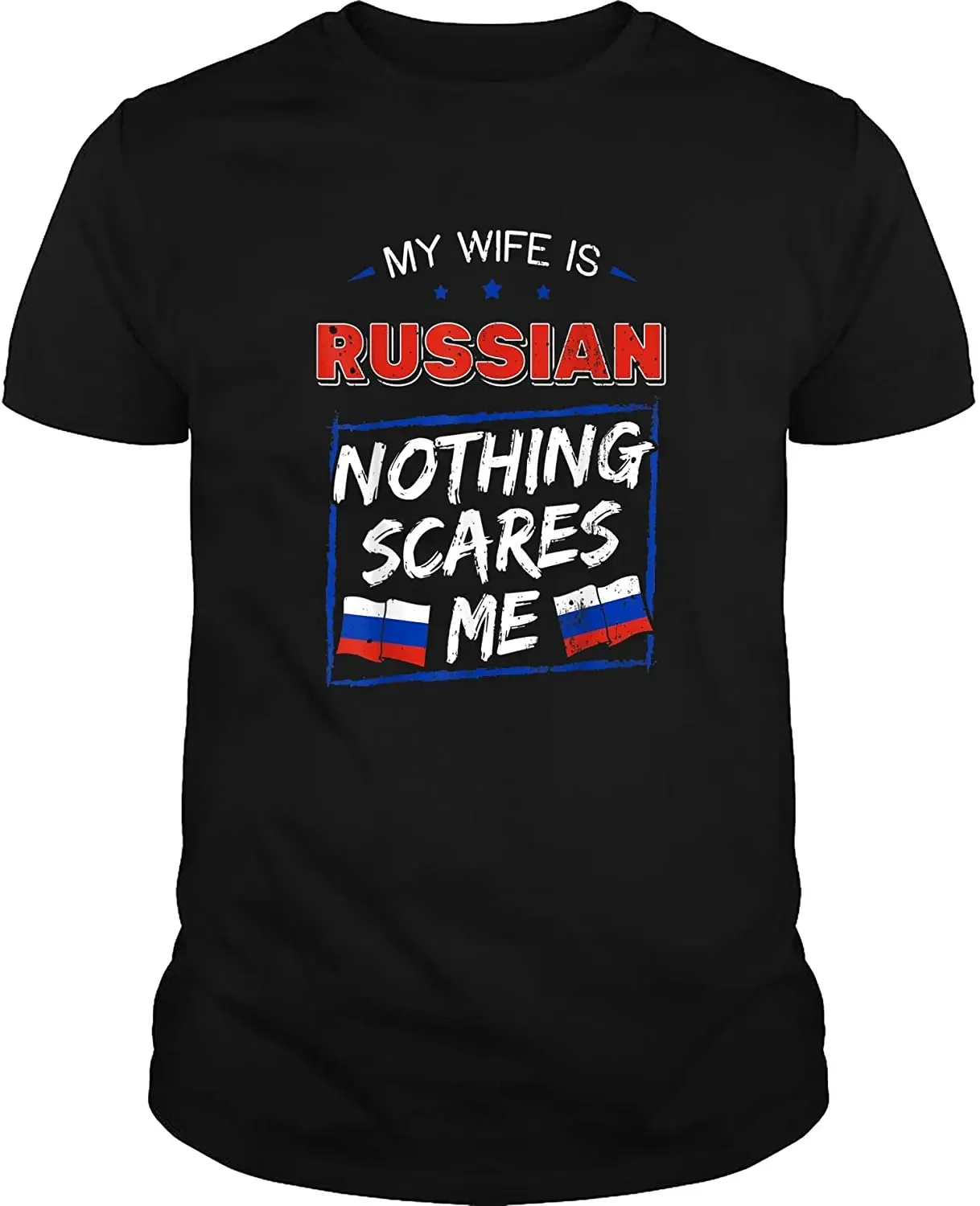 

My Wife is Russian Heritage Russian Federation Roots Flag T-Shirt Premium Cotton Short Sleeve O-Neck Mens T Shirt New S-3XL