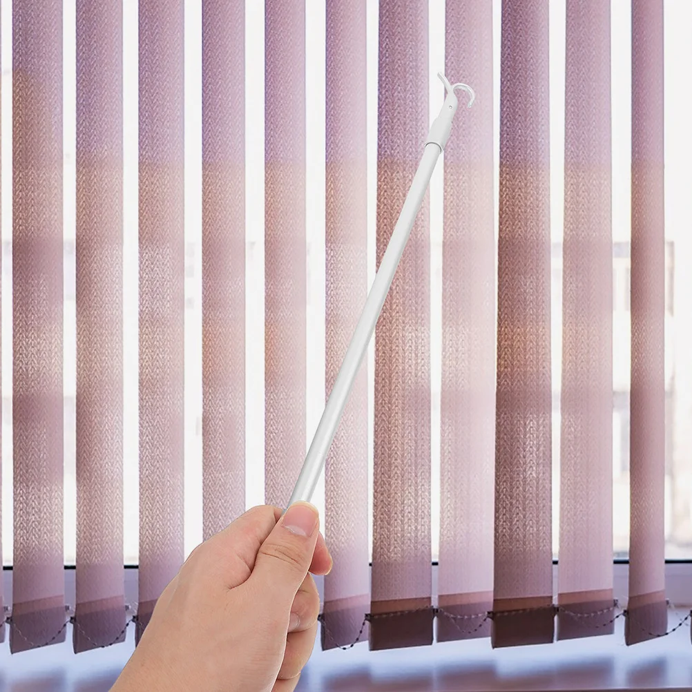 

2pcs Telescopic Blinds Wand Replacement For Vertical Blinds Adjustable Metal Blind Rod With Hook Easy Install No Tools