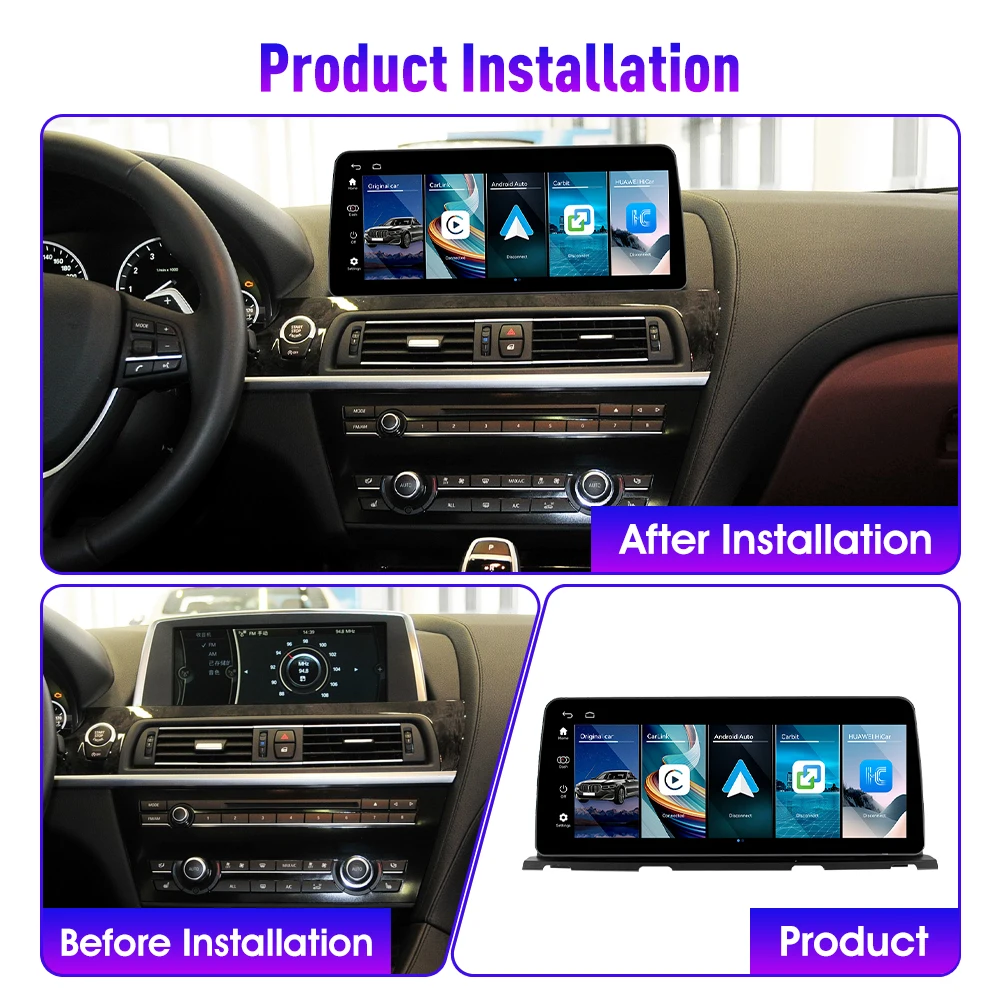 12.3 inch Linux Car Radio For BMW 6 Series 2010-2017 CIC NBT EVO System Multimedia Player GPS Navigation Wireless Carplay