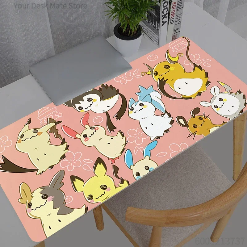 

Computer Varmilo Keyboard Mouse Pad Pokemon Pikachu Anime Gaming Accessories Table XXL Gamer Carpet Desk Mat Mousepad